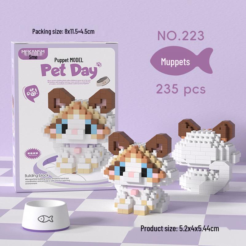 Micro Mini Building Blocks: Shiba Inu, Teddy, Corgi, Cat, Cow Plush Toys Gift Set