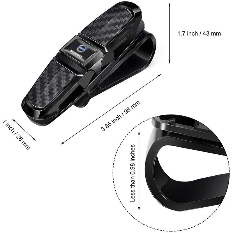 For Volvo XC90 XC60 V50 S60 V70 V60 V40 S90 Olestar AWD XC40 S80 T6 V90 Car Sun Visor Sunglasses Clip ABS Glasses Clamp Holder