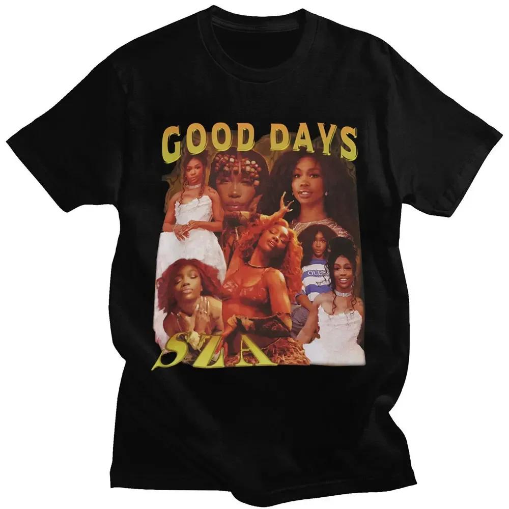 Rapper SZA CTRL X SOS Album Print T Shirt Women Vintage Punk Hip Hop Harajuku Girls TShirt Fashion TShirt Female Unisex Top