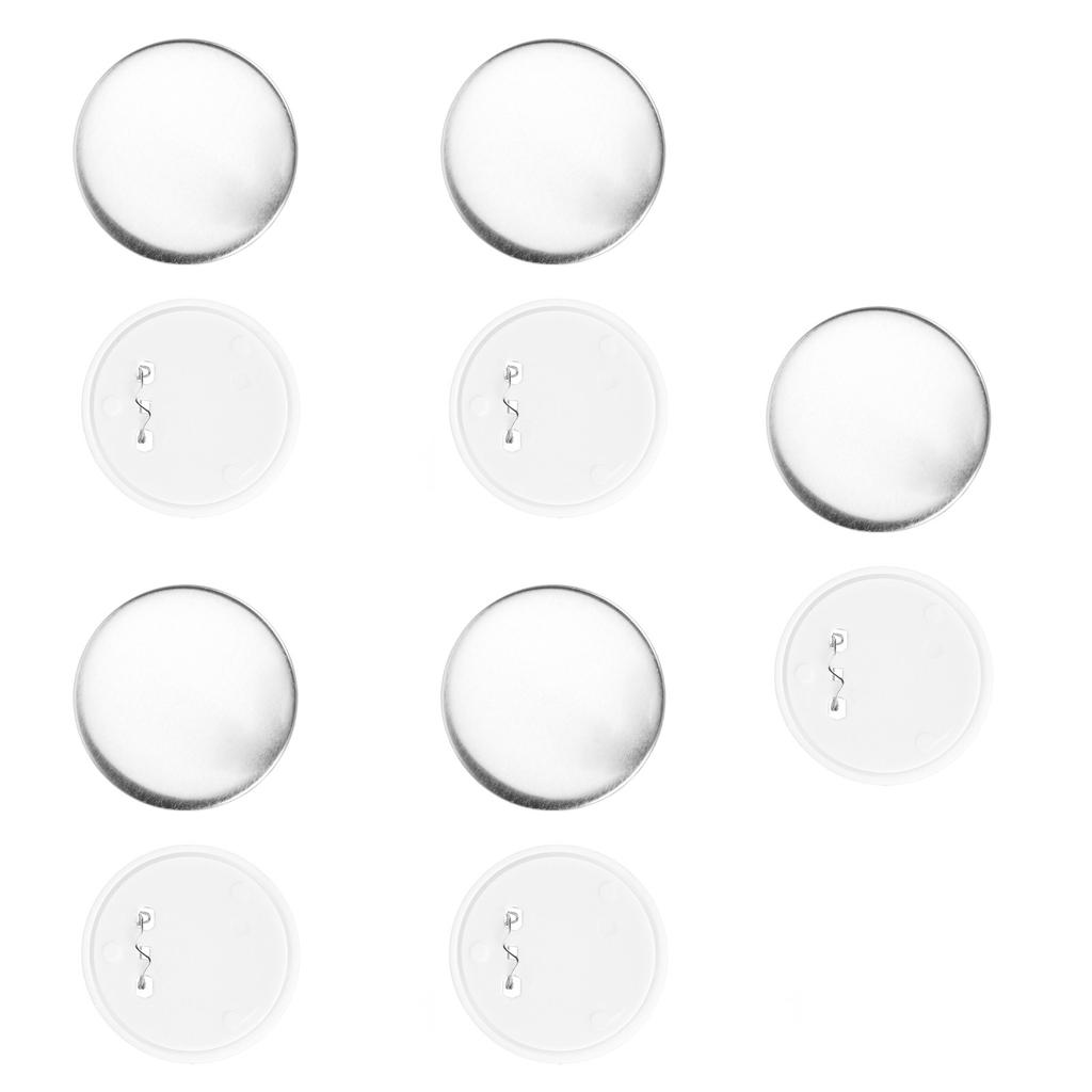 100 Sets Blank Button Badge Parts Set for Button Making Machine   Round Shape Rustproof Button Making Supplies