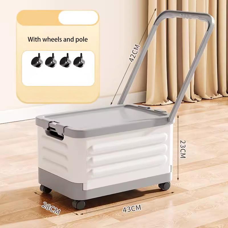 Removable Storage Box Folding Storage Box Multifunction Foldable Organizer Container Plastic Sundries Storages Supplies Organizer Box with Lid