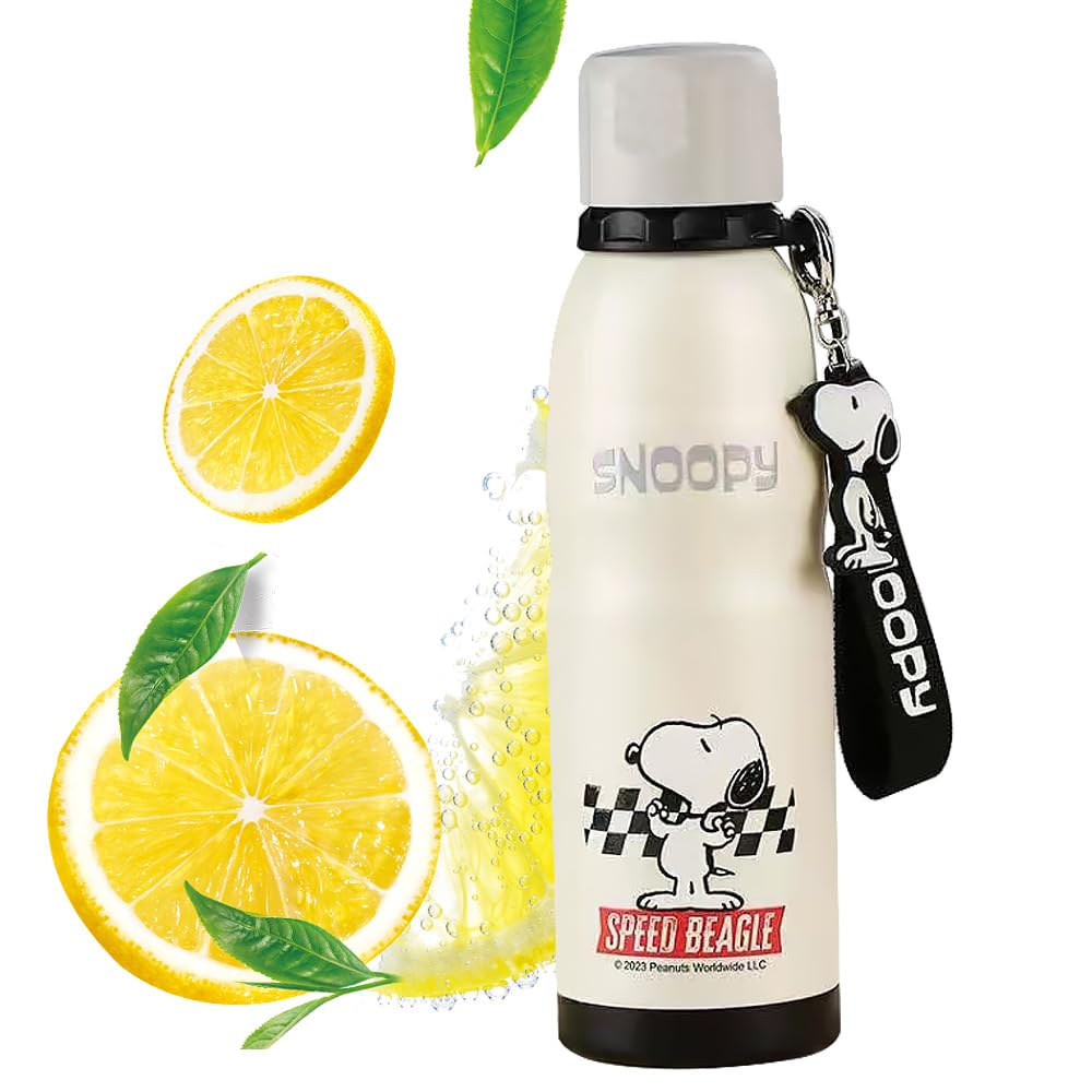 

Snoopy Water Bottle, Lightweight, Slim, Stainless Steel, 600ml, Insulates Hot or Cold, Easy to Clean, Leak-Proof, Perfect for School, Field Trips,