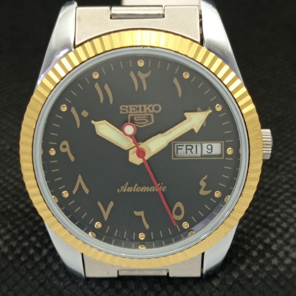 RENOVOVANÉ SEIKO 5 PRESIDENT AUTO PÁNSKÉ HODINKY JAPONSKÉ HODINKY TRANSPARENTNÍ ZADNÍ A305164-2