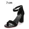 Fashion Women 2025 Summer Fashion Sandals Medium High Heel Block Heel Sandals Outdoor Fashion Sandals Women Heels Black Red Sandalias