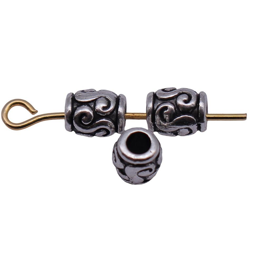 Tribal Pattern Tube Beads Charms Braided Spacer Beading For Jewelry Materials