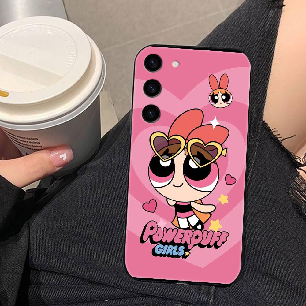 The P-Powerpuff Girls Phone Case For Samsung Galaxy S24 S23 S22 S21 S20 FE S25 LITE PLUS ULTRA 5G Silicone Case Funda Shell