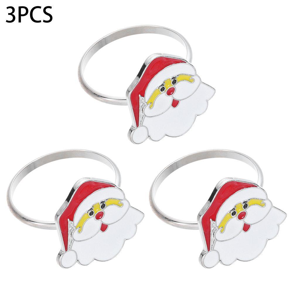 Xmas DIY Craft Kitchen & Bar Wedding Supplies Mouth Ring Napkin Ring Christmas Supplies Santa Claus
