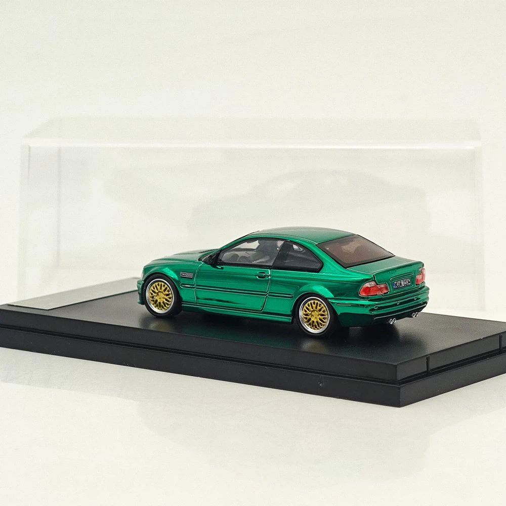 SW X SH 1/64 E46 M3 Coupe Rennsport Modell Die-Cast Metallauto Miniatur Limitierte Sammlung Spielzeugfahrzeugmodelle
