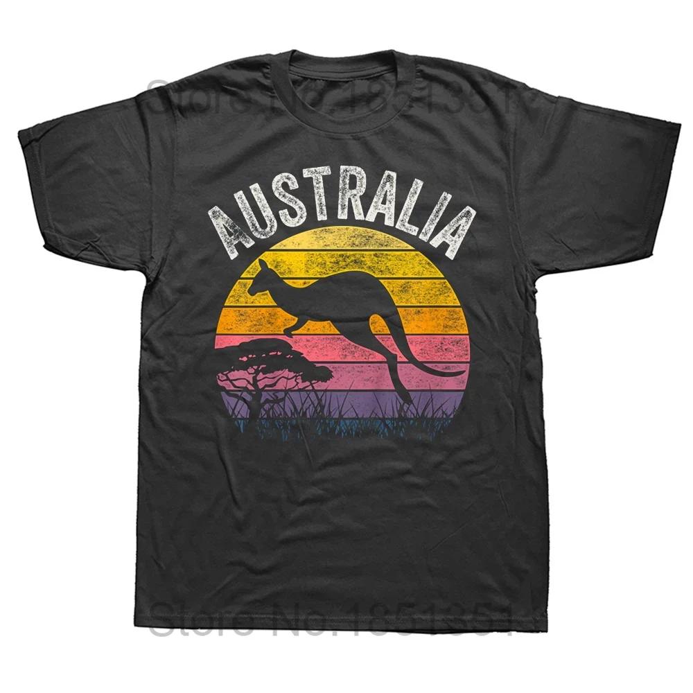 Australia Day Funny Australian Kangaroo Vintage T Shirts Cotton Streetwear Short Sleeve Birthday Gifts Tshirt Mens Clothing