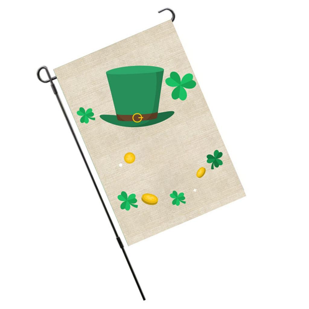 St Patricks Day Garden Flag Innovative Exquisite Decorative Double Side Garden Flag for Irish