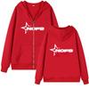 Fashion, trendy brand letter print loose fleece zipper sweater Y2K hip-hop streetwear men's and women's jumper
