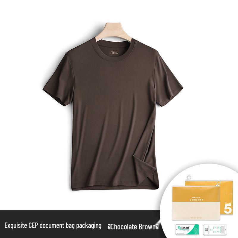 60-Pack Double-Sided Modal Unisex Short-Sleeve T-Shirt - Solid Color Thin Base Layer for Spring/Summer