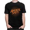 T-shirt da uomo a maniche corte in puro cotone, T-shirt casual, Top Streetwear, T-shirt, Cocktail personalizzato, Drink all'arancia, Spritz, Aperol