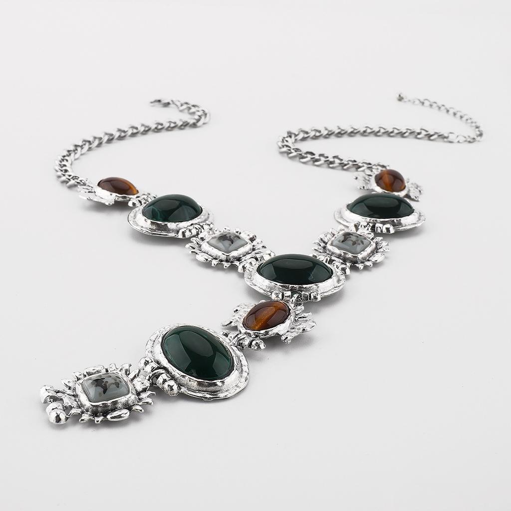 Tooxika Personalised Vintage Baroque Fashion Resin Necklace Luxury Trend Ethnic Necklace