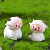 Roztomilá kreslená ovečka Mikro krajinná ozdoba Figurky jehňátek Miniatury Domácí stolní dekorace Rekvizity a doplňky pro domeček pro panenky Dárek