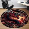 1pc Dragon Phoenix Office Round Area Rug, Under Office Chairs Bedroom Living Room Home Decor, Room Deco, Available in Various Sizes