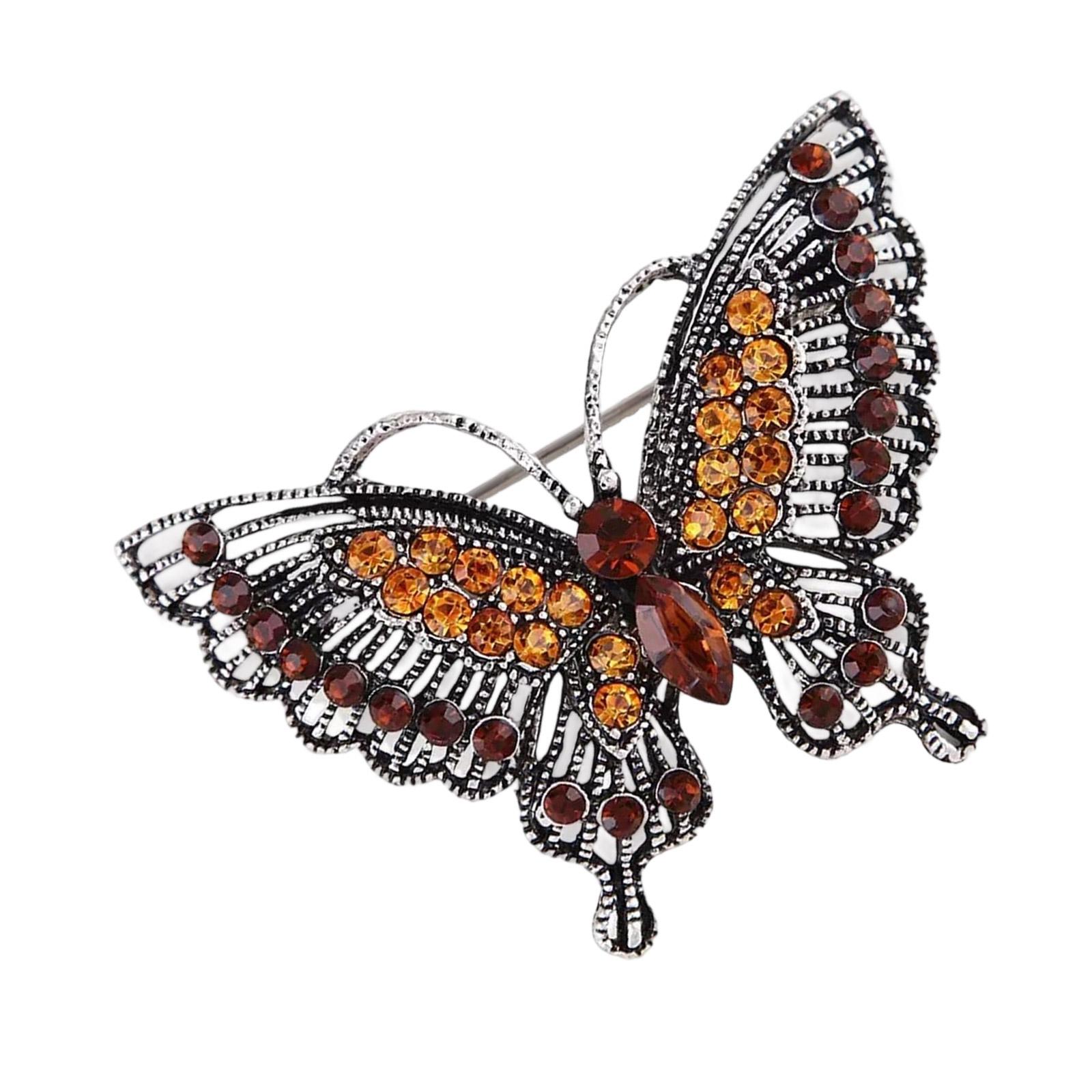 

Элегантные Кристаллы Брошь Бабочка Винтажные Дизайны из Сплава Украшение для Женщин Платья Шляпы Сумки Свадебные Аксессуары
