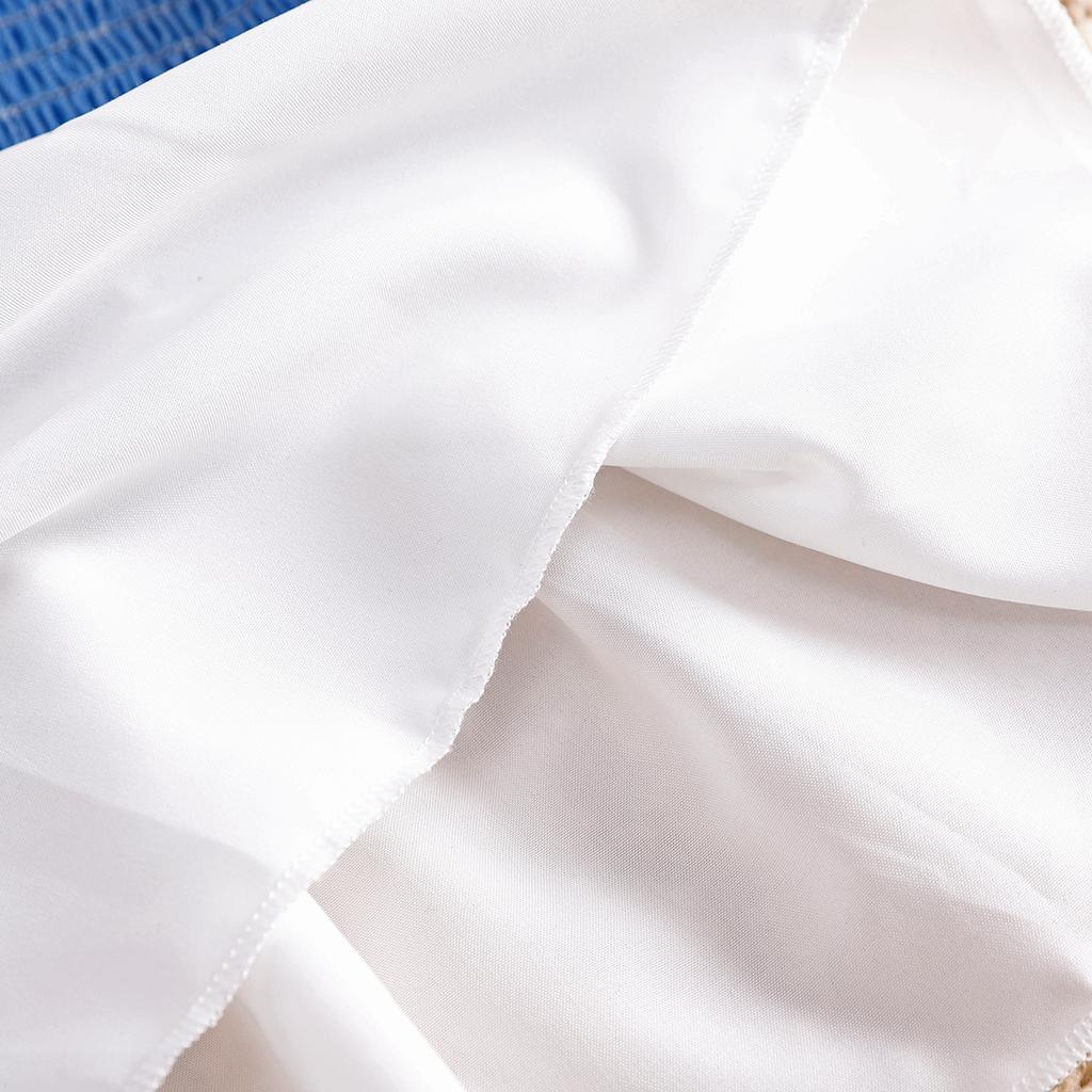 Neues 2025 Sommer Kinder Mode Zweiteiler für Mädchen Oberteil + Weitbeinige Hose Blauer Anzug Schuluniform