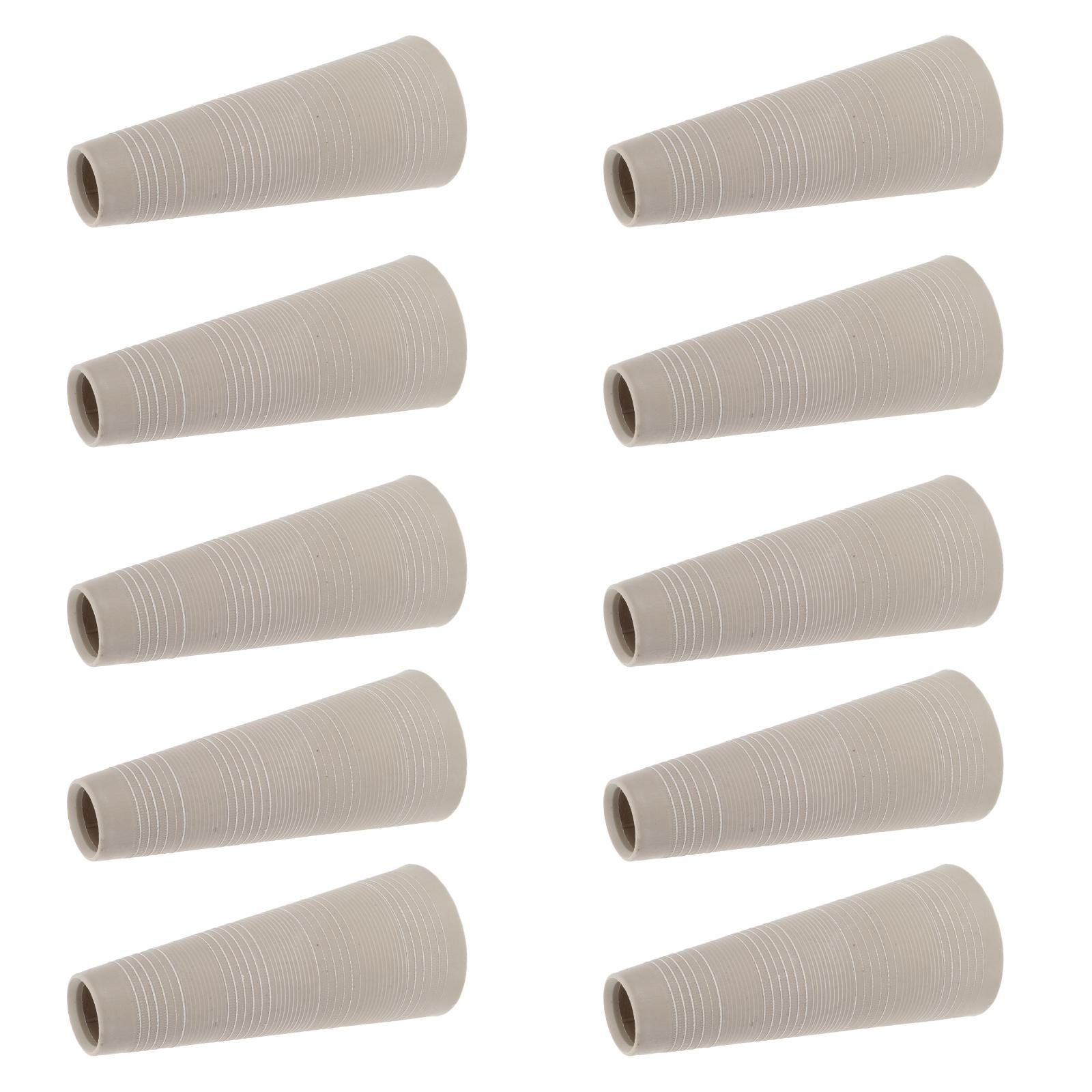 10pcs Textile Yarn Winding Tubes Plastic Tapered Cones For Wool Knitting Diy Craft Projects Sewing Machine Supplies Grey colore grigio chiaro