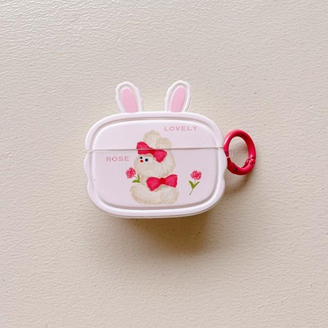 

Прекрасный цветок кролик 3d мультфильм противоударный милый кролик беспроводной Bluetooth чехол для наушников для Apple Airpod 3 2 1 Pro 2-я крышка коробки For Airpods 1 2