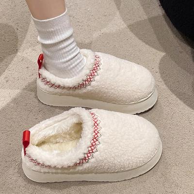 Damskie botki do kostki 2024 Nowe pluszowe ciepłe zimowe domowe bawełniane buty Wygodne na grubej podeszwie Klasyczny zamszowy design Śniegowce Zapatos