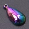 5pcs Color Chameleon Fish Tail Pendant Stainless Steel Charm Diy Jewelry Making Supplies Woman Shell Necklace Charms Accessories