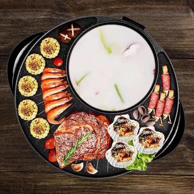 Electric BBQ Grill and Pot Combination for Outdoor Entertaining