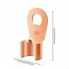Copper OT OpenEnd Terminal, Thickened Crimp Lug, High Conductivity, sturdy Duty 5A 50pcs