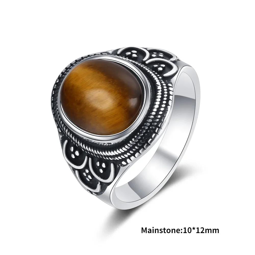 High Quality Natural Tiger Eye Rings S Silver  Ring for Women Gifts Vintage Fine Wedding Party Ring Wholesale