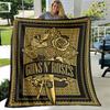 Guns n'roses band retro print blanket Flannel Soft Comfort Blanket Home Travel Blanket Kids Warm Blanket birthday gift