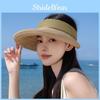 Summer Straw Hat With Wide Brim And Airflow For Outdoor Activities And Sun Blocking