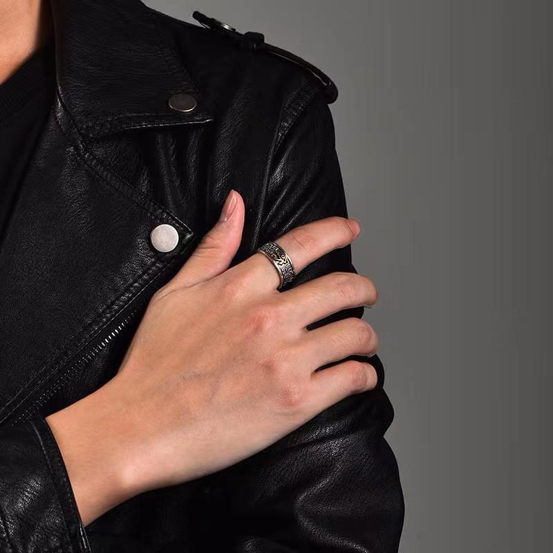 Horus Eye Adjustable Ring Men Women Vintage Boho Geometric Plated Copper Finger