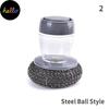 1pcs Kitchen Cleaning Brush 2 In 1 Handle Cleaing Brush with Removable Dishwas Ng Automatically Add Liquid Pot Was Ng Brush