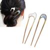 Set aus 2 eleganten U-förmigen Metallhaargabeln, elegante Damen Chignon Haarnadel Spange Haarnadel für Partys und formelle Veranstaltungen