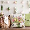 Cheerful Floral - Butterfly Home Pillow CoversLiving Room Sofa Cushion Cover, Soft and Comfortable, Bedroom Room Decoration