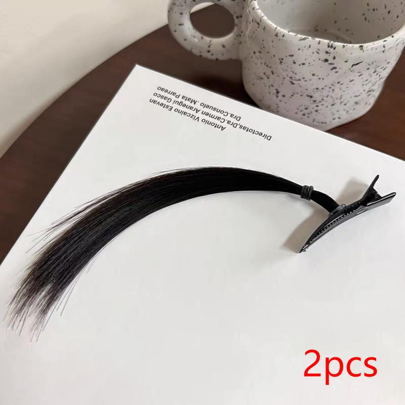 2Pcs Funny Silly Hair Clip Female Anime Cosplay Wig Small Braid Side Bangs Duckbill Clip Side Clip Cute Hair Accessories Gifts