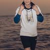 Li-Ning Cartoon Pattern And Letter Print Round Neck Casual Short Sleeve T-Shirt Men Tops Off-White AHSS255-1