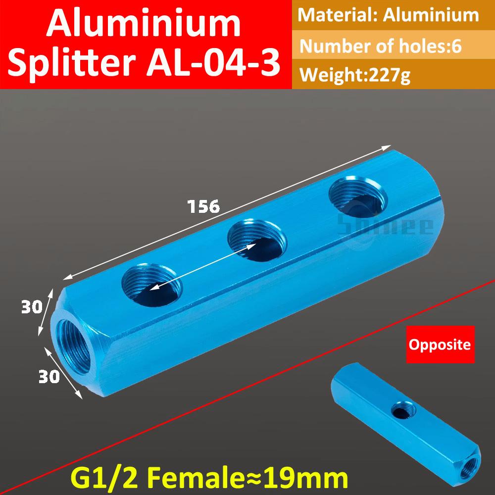 Blue Bus Plate Al-234-12 1/2 Pneumatic Connector Bus Exhaust Distribution Board Air Source Branch Connector Arrangement Multiway