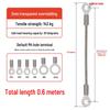 Transparent PVC Coated Stainless Steel Wire Rope with Fish Eye Terminal, 1.5mm~3mm Thick Anti-Fall Lighting Hanging Rope.