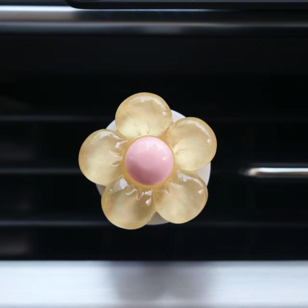 6 PCS Car Accessories for Women, Flower Air Vent Clips Air Conditioner Outlet Decoration Car Interior Decor Charm, Assorted Color