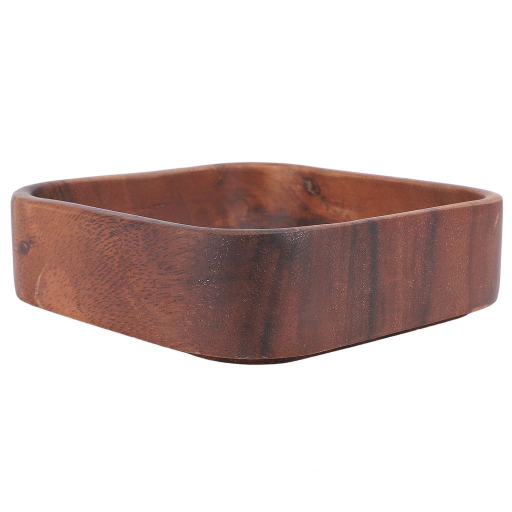 Wood Fruit Tray Square Chinese Style Solid Wood Tea Snack Dessert Serving Plate for Home