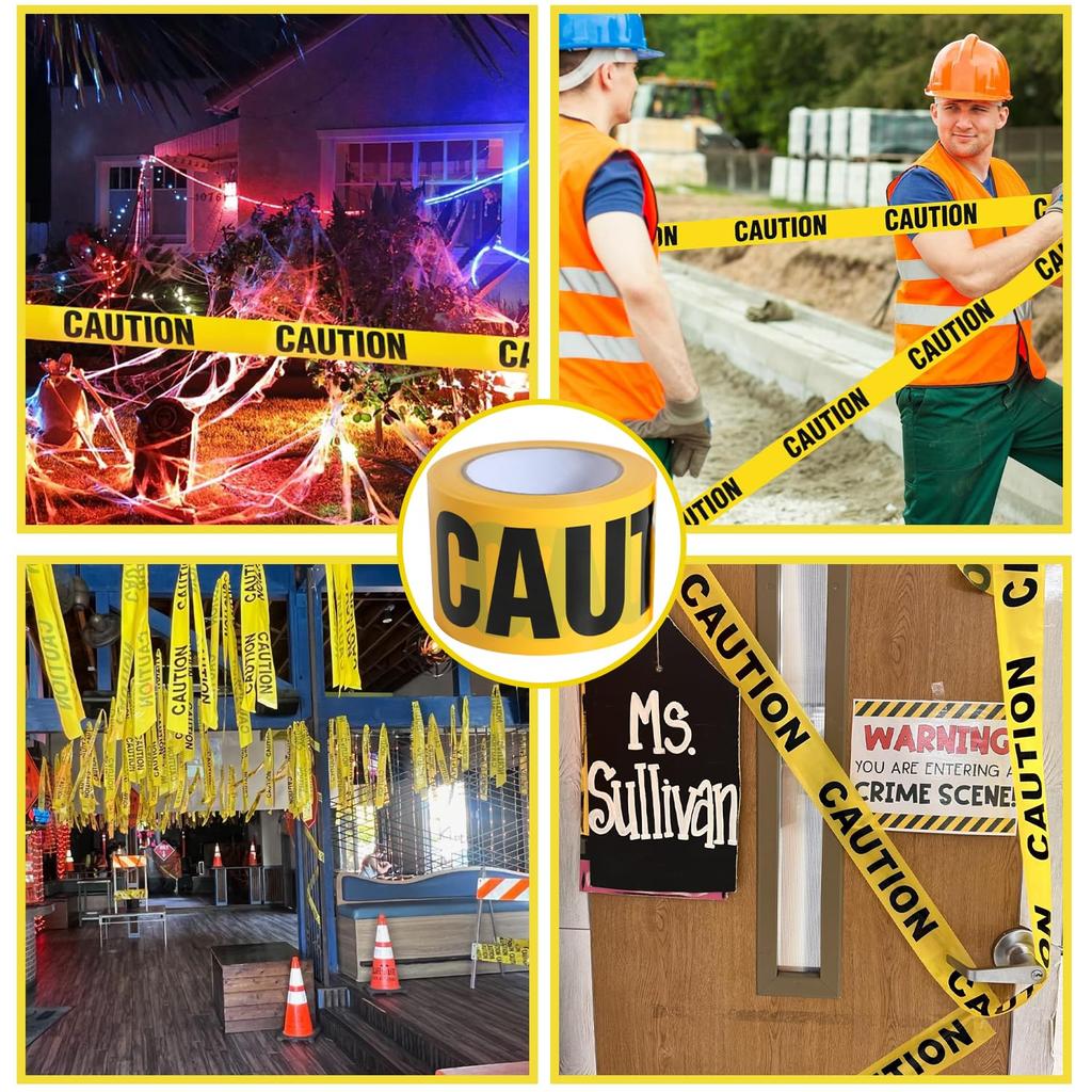 Yellow warning tape, heavy crime scene isolation belt, reflective, waterproof and tear-resistant construction area