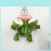 Adorable Green Plush Frog Keychain Cute Cartoon Stuffed Toy For Girls Gift
