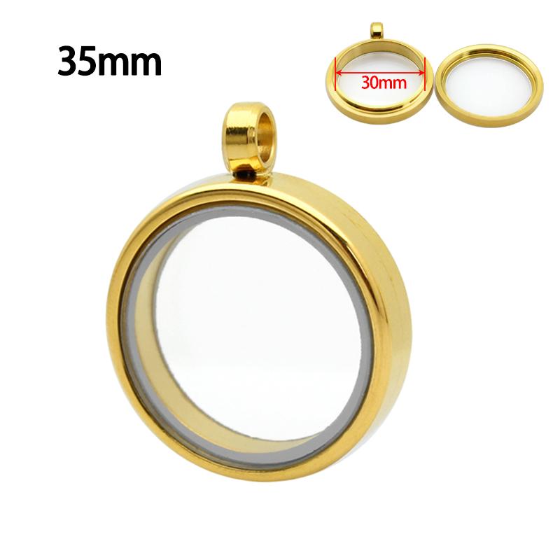 12pcs 15/20/23/25/27/30/33/35/40/45mm Stainless Steel Screw Living Memory Glass Locket Floating Charms Locket Pendant Jewelry