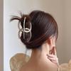 High-Quality Double C Pearl Hairpin: Elegant Electroplated Shark Clip for Stylish Hair Grabbing