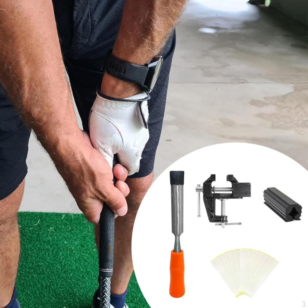 Golf Club Grip Vise Clamp Kit Tape Remover Tool Gifts, Repair Tools Replacement Accessories,