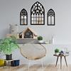 Vintage Cathedral Arch Frame Mirror Decorative Goth Mirror 1/3Pcs Gothic Mirrors Wall Decor Spooky Gothic Arched Wall Mirrors