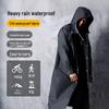 Imperméable noir à capuche pour homme, taille XL, en EVA – Protection intégrale contre la pluie et les intempéries