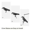 2PCS Crow Decoy, Fake Crow To Keep Birds Away From House, Patio, Porch, Balcony, Roof, Pool, Graden Decoration
