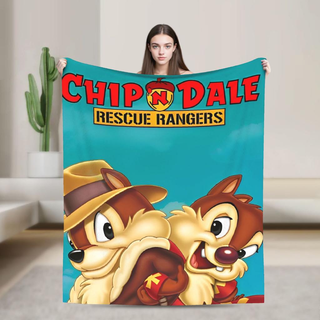 Chip 'n' Dale And Friends Wool Blankets Cartoon Customized Throw Blanket for Home 200x150cm Plush Thin Quilt